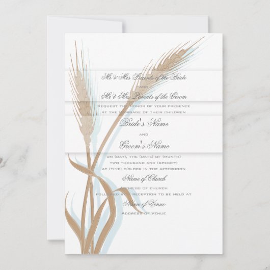 Vintage bruiloft kaart (Achterkant)