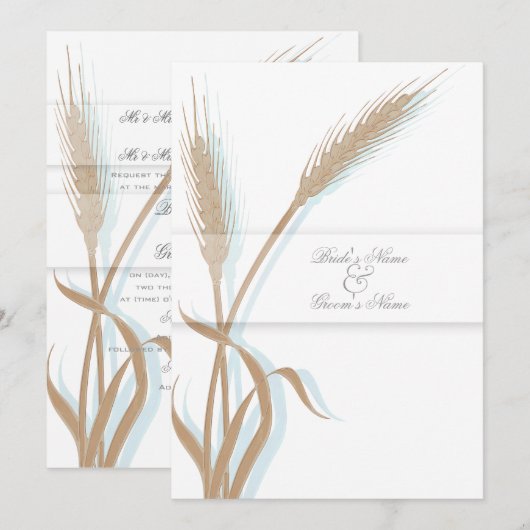 Vintage bruiloft kaart (Voorkant / Achterkant)