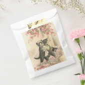 Vintage bruiloft katten, bedankzakje (Gezegeld)