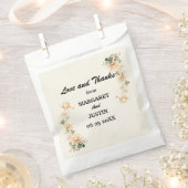 Vintage bruiloft Lotus Bloem Bedankzakje (Geknipt)