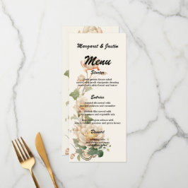 Vintage bruiloft Lotus Bloem Menu