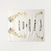 Vintage bruiloft Lotus Bloem Wandkleed (Voorkant (horizontaal))