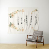 Vintage bruiloft Lotus Bloem Wandkleed (In Situ (horizontaal))