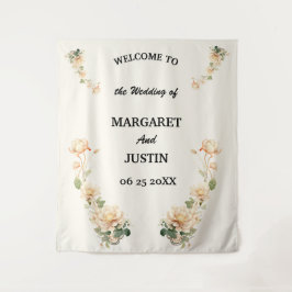 Vintage bruiloft Lotus Bloem Wandkleed