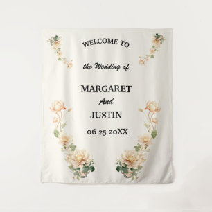 Vintage bruiloft Lotus Bloem Wandkleed