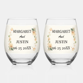 Vintage bruiloft Lotus Bloem Wijnglas Zonder Voet