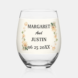 Vintage bruiloft Lotus Bloem Wijnglas Zonder Voet