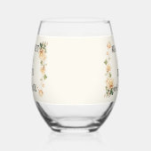 Vintage bruiloft Lotus Bloem Wijnglas Zonder Voet (Rechts)