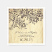vintage bruiloft papieren servetten (Voorkant)