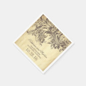 vintage bruiloft papieren servetten (Hoek)