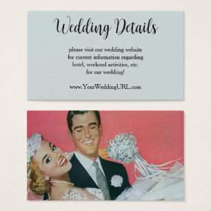 Vintage bruiloft Passen getrouwd, bruid & bruidego Visitekaartjes