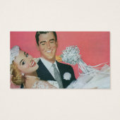 Vintage bruiloft Passen getrouwd, bruid & bruidego Visitekaartjes (Achterkant)