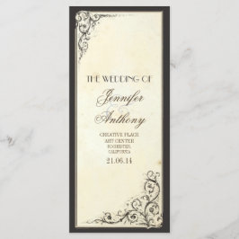 Vintage bruiloft programma's