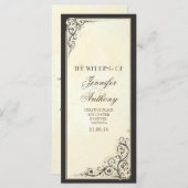 Vintage bruiloft programma's (Voorkant / Achterkant)