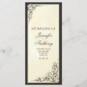 Vintage bruiloft programma's (Voorkant)