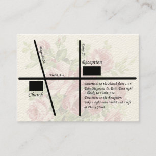 Vintage bruiloft Receptie Kaart Kaarten