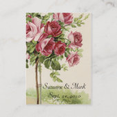 Vintage bruiloft Receptie Kaart Kaarten (Achterkant)