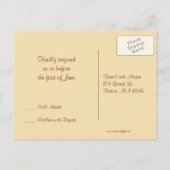 Vintage bruiloft RSVP Briefkaart (Achterkant)
