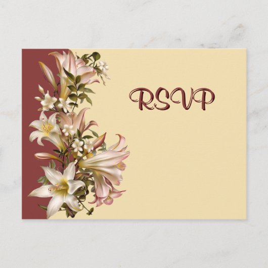 Vintage bruiloft RSVP Briefkaart (Voorkant)