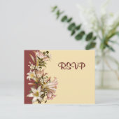 Vintage bruiloft RSVP Briefkaart (Staand voorkant)