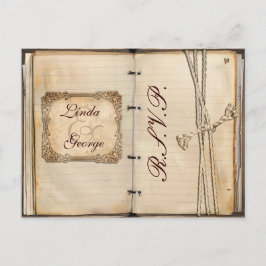 vintage bruiloft rsvp kaart