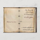 vintage bruiloft rsvp kaart (Achterkant)