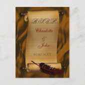 vintage bruiloft rsvp kaart (Voorkant)