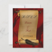 vintage bruiloft rsvp - kaarten (Voorkant)