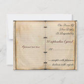 vintage bruiloft rsvp - kaarten (Achterkant)