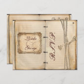 vintage bruiloft rsvp - kaarten (Voorkant / Achterkant)