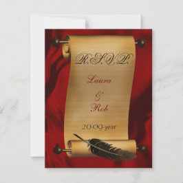 vintage bruiloft rsvp - kaarten kaartje