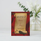 vintage bruiloft rsvp - kaarten kaartje (Staand voorkant)