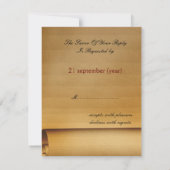 vintage bruiloft rsvp - kaarten kaartje (Achterkant)