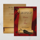 vintage bruiloft rsvp - kaarten kaartje (Voorkant / Achterkant)