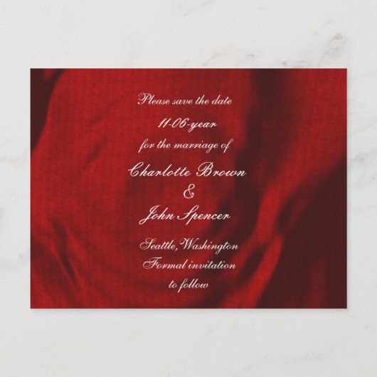 Vintage bruiloft Save the date aankondiging (Achterkant)