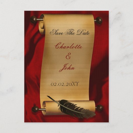 Vintage bruiloft Save the date aankondiging (Voorkant)