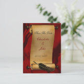 Vintage bruiloft Save the date aankondiging (Staand voorkant)