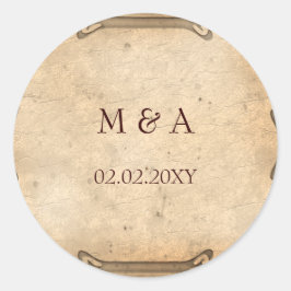 Vintage bruiloft stickers