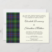 Vintage bruiloft, Tartan Farquharson patroon Kaart (Voorkant)