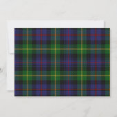 Vintage bruiloft, Tartan Farquharson patroon Kaart (Achterkant)