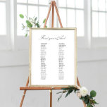 Vintage bruiloft teken Vind uw stoel Zitting grafi Poster<br><div class="desc">Zitplaatskaart georganiseerd door voornamen. 35 per hier weergegeven kolom; open de volledige editor om het lettertype,  de regelafstand te wijzigen,  meer kolommen toe te voegen,  de grootte van het nieuwe poster te kiezen. U kunt ook overstappen naar schuimkern,  canvas en meer!</div>