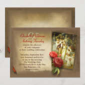 Vintage bruiloft thema Aangepaste uitnodigingen (Voorkant / Achterkant)