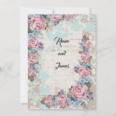 VINTAGE BRUILOFT UITNODIGEN KAART (Achterkant)