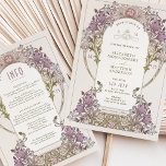 Vintage bruiloft uitnodiging en info Lavendel<br><div class="desc">Art Nouveau Vintage trouwuitnodigingen van William Morris in een floreel, romantisch en grillig design. Victoriaans bloei vult klassieke art decofonts aan. Voer je aangepaste gegevens in en je bent klaar. Als u het ontwerp verder wilt wijzigen, klikt u op de blauwe knop "Aanpassen". Hartelijk dank voor uw aandacht voor mijn...</div>
