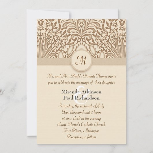 Vintage bruiloft uitnodigingen (Achterkant)