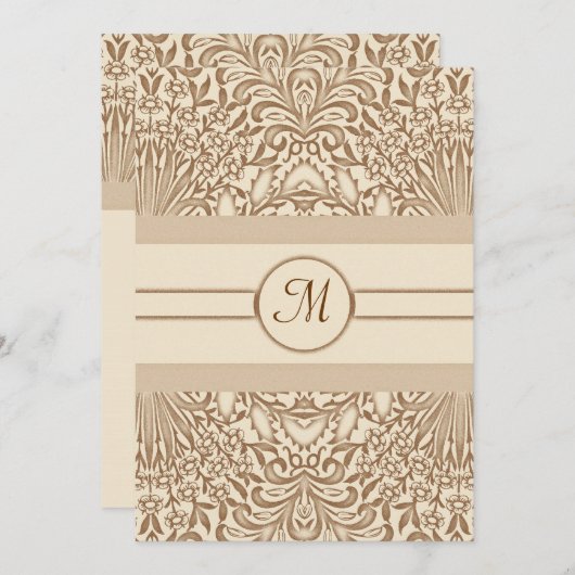 Vintage bruiloft uitnodigingen (Voorkant / Achterkant)