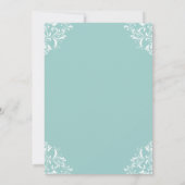 Vintage bruiloft uitnodigingen | licht turquoise-B (Achterkant)