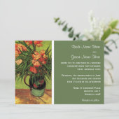 Vintage bruiloft uitnodigingen Vincent van Gogh (Staand voorkant)