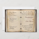 Vintage bruiloft Uitnodigingskaarten Kaart (Achterkant)