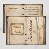 Vintage bruiloft Uitnodigingskaarten Kaart (Voorkant / Achterkant)